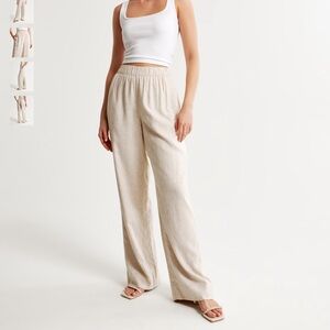 Abercrombie Linen-Blend Pull-On Pant